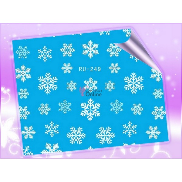 Stickere cu Apa pentru unghii cod RU-249 - Sarbatori de Iarna